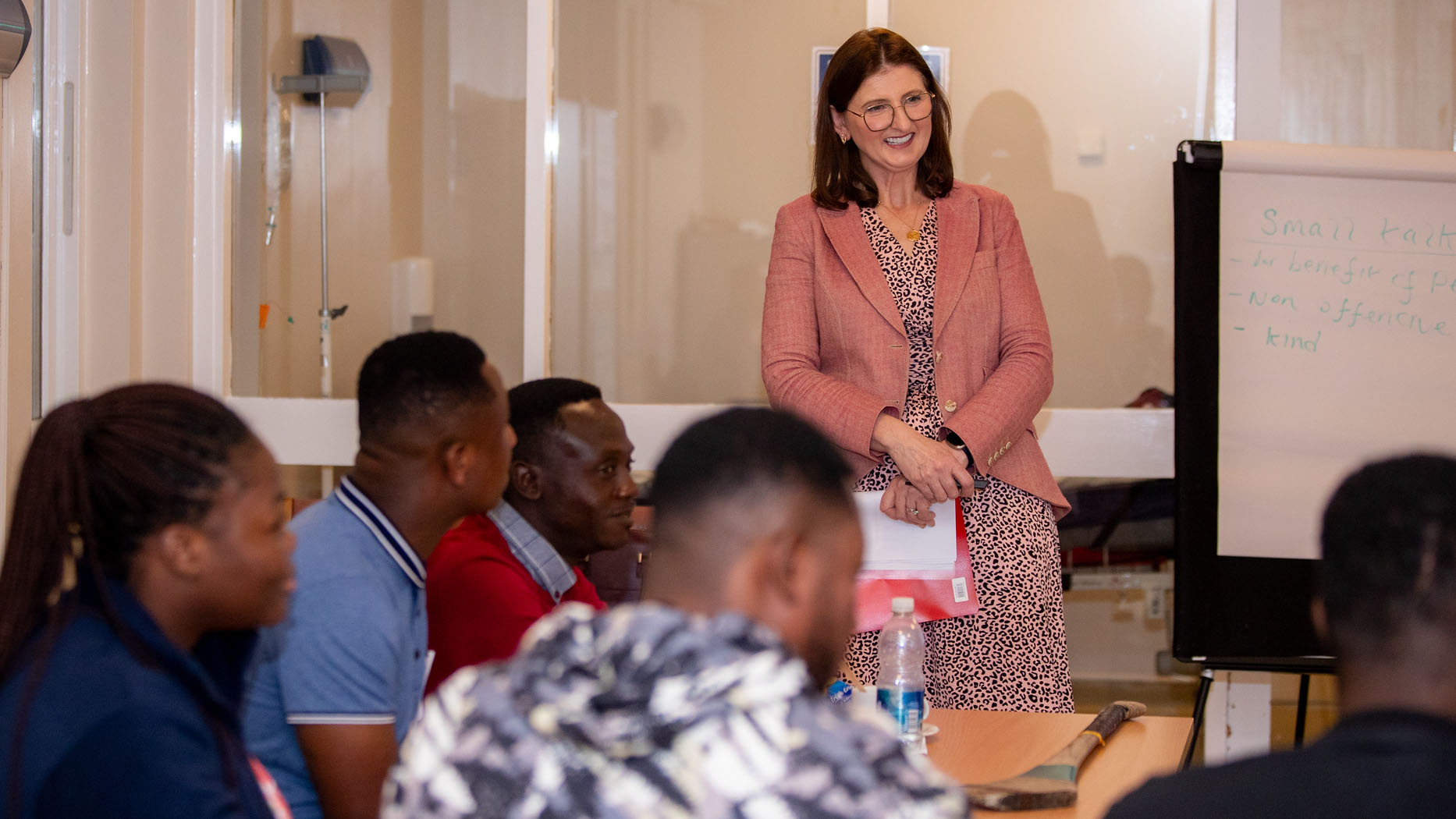 Jacqueline King delivering a workshop to Transition Year students